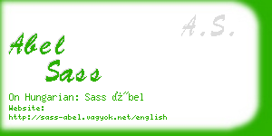abel sass business card